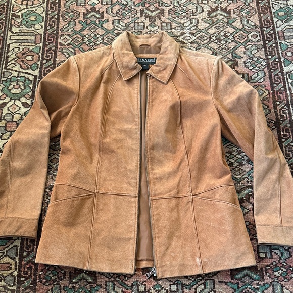 Bernardo Jackets & Blazers - Vintage Bernardo by Nordstrom Suede Camel Tan Leather Jacket